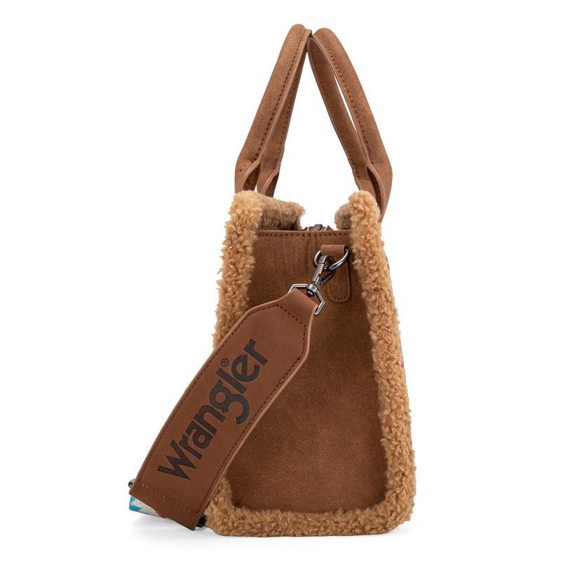 Wrangler PU Leather Trendy Handbag for Women Crossbody Bag with Adjustable Shoulder Straps