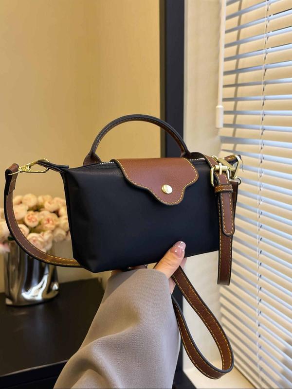 Women's Fashionable Color Block Shoulder Bag, 2024 New Style Casual Versatile Crossbody Bag for Daily Travel Work Commute, Trendy All-match Commuter Bag