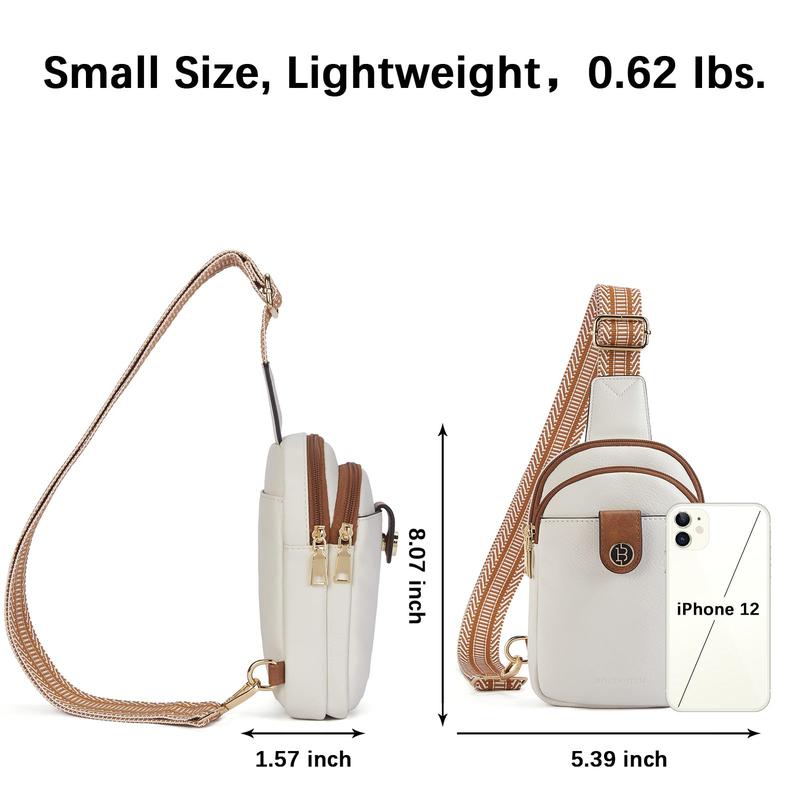 BOSTANTEN Small Sling Bag Crossbody Bags for Women Trendy Crossbody Purse Leather Chest Bag