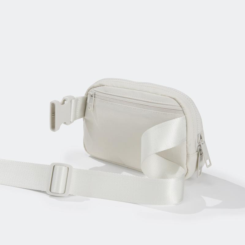 Pander Two-way Plastic Zipper Everywhere Belt Bag, Fashion Waist Packs, Crossbody Bags, Belt Bag with Adjustable Strap