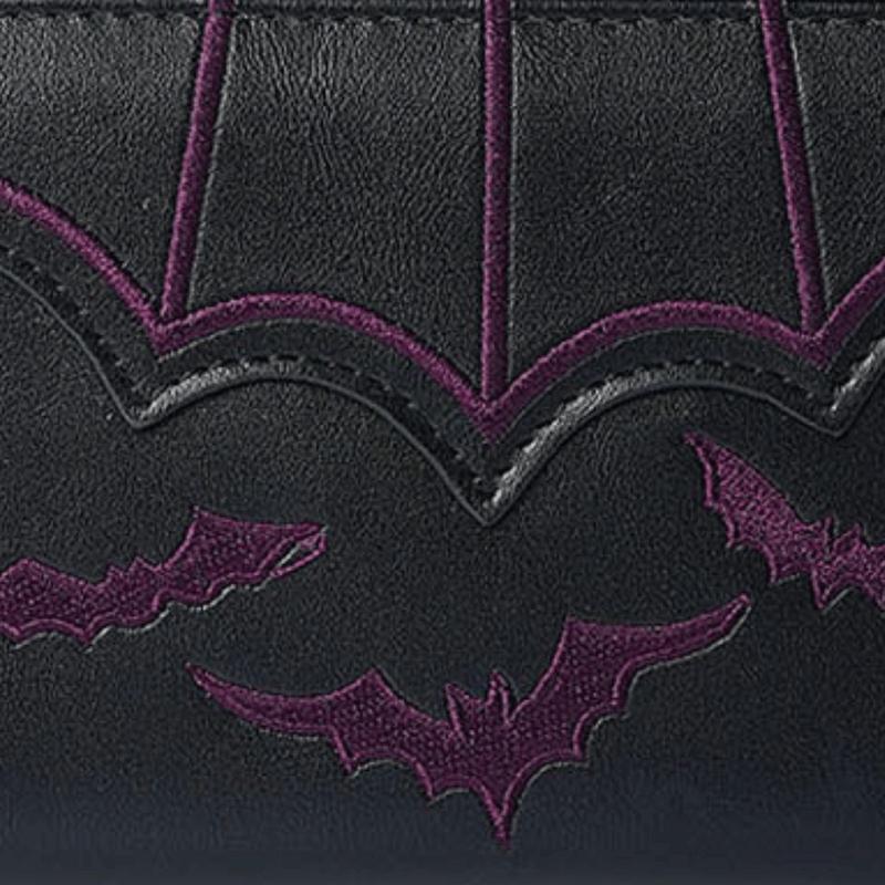 Embroidered Spiderweb Bats Wallets