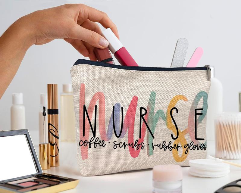 Nurse Makeup Bags,Nurse Life Makeup Bag Zipper Pouch Travel Toiletry Gifts For Women,Nurse Appreciation Gift, Week Gift, Gift,Nurse Graduate Gifts