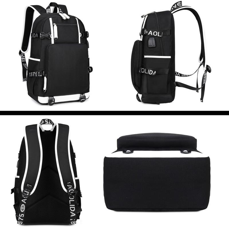 Basketball Player Star K-obe Multifunction Colorful Mix Logo Backpack Casual Fans Laptop Daypack