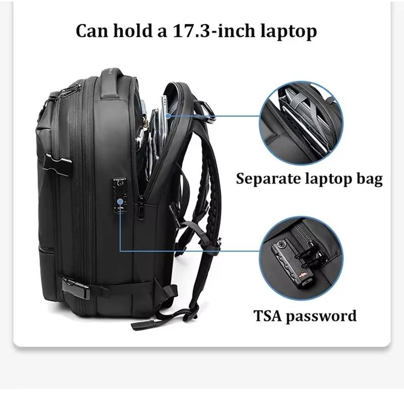 17 Inch Airback Vacuum Compression Backpack Travel Men Laptop Backpack Expandable Business Bag Airbag Waterproof School Backpack Does not apply