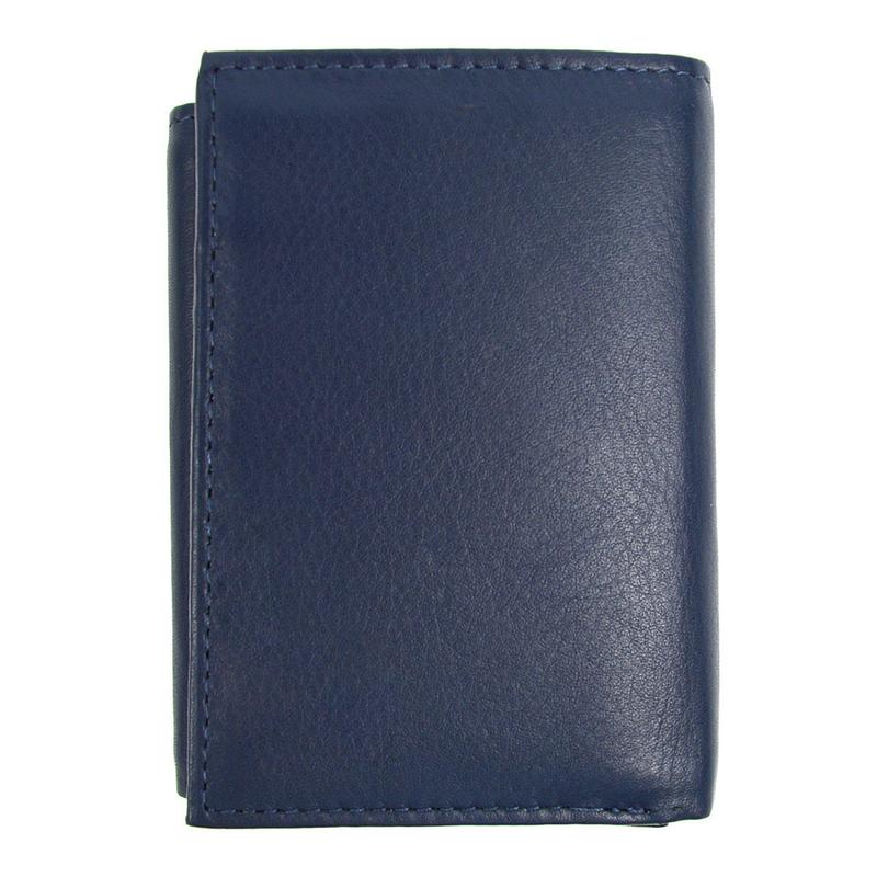 RFID Genuine Leather Tri-Fold Wallet