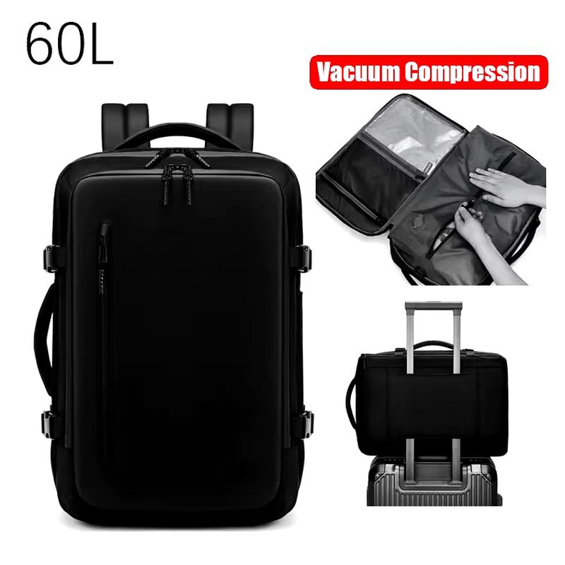 17 Inch Airback Vacuum Compression Backpack Travel Men Laptop Backpack Expandable Business Bag Airbag Waterproof School Backpack Does not apply