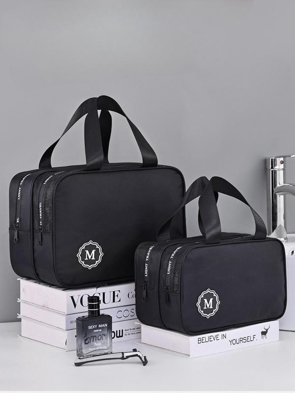 Large Capacity Toiletry Bag, Dry & Wet Separation Double Layer Travel Toiletry Bag, Waterproof Portable Cosmetic Bag, Zipper Makeup Bag for Travel