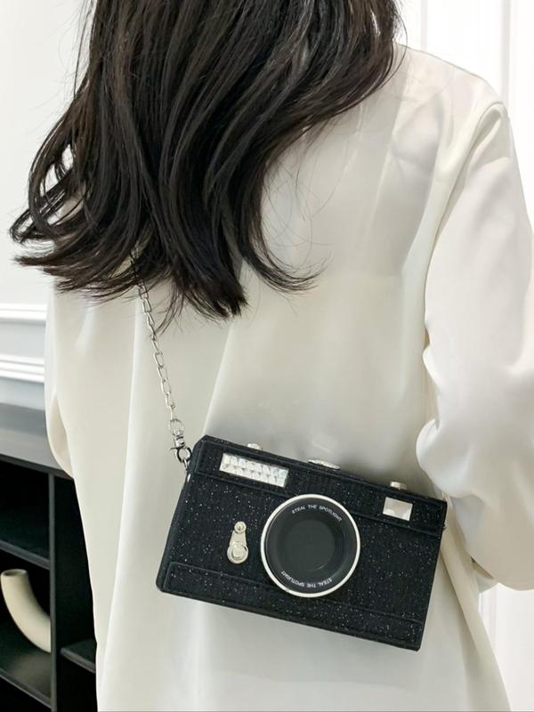 Personalized and Trendy Camera Shaped Crossbody Bag, Solid Color Shoulder Bag for Daily Used, Casual Trendy Versatile High-quality Daily Commuting Bag