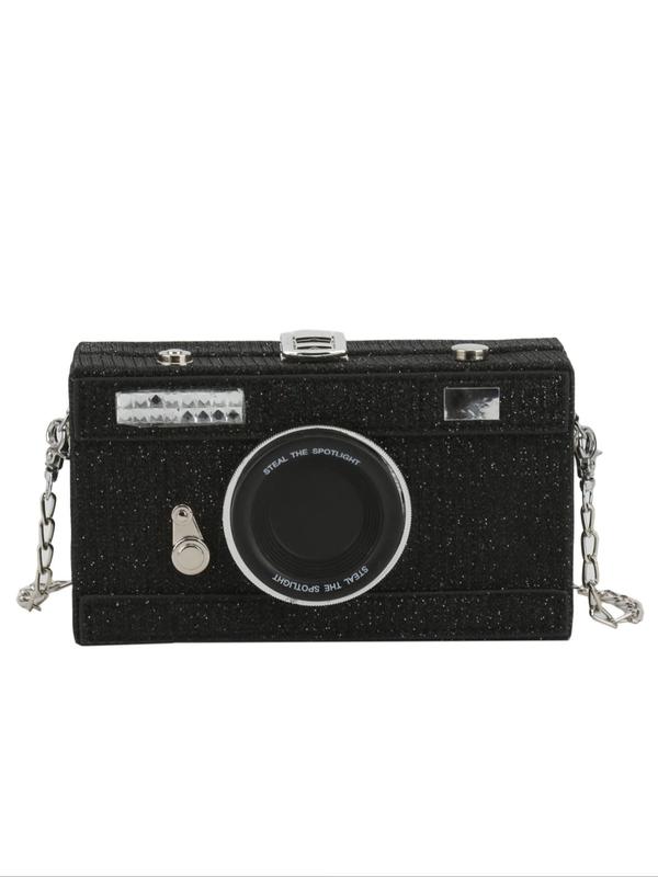 Personalized and Trendy Camera Shaped Crossbody Bag, Solid Color Shoulder Bag for Daily Used, Casual Trendy Versatile High-quality Daily Commuting Bag