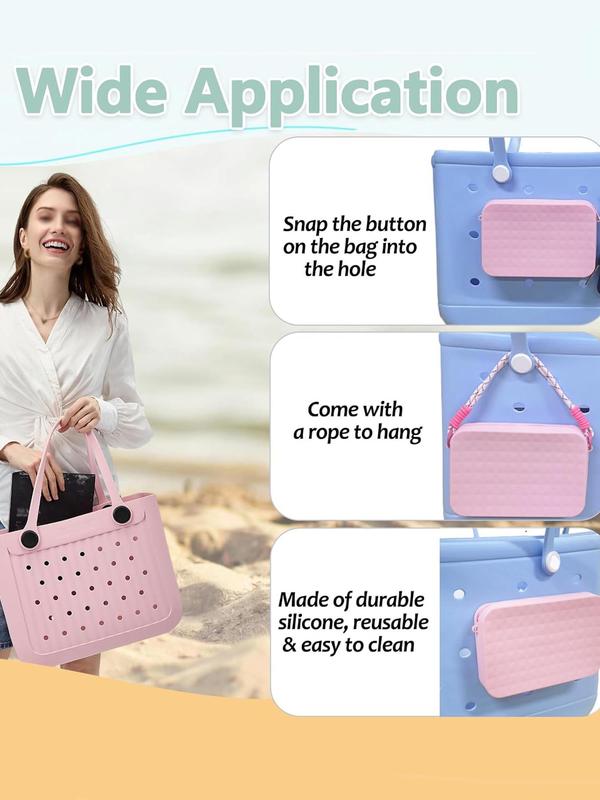 Silicone Coin Purse Bag, Cute Hanging Bag Accessories, Soft and Non-deformable Silicone Mobile Phone Bag for Borg Bag