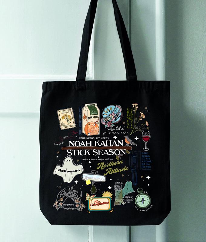 Cotton Canvas Tote Bag - Noah Kahan Stick Season