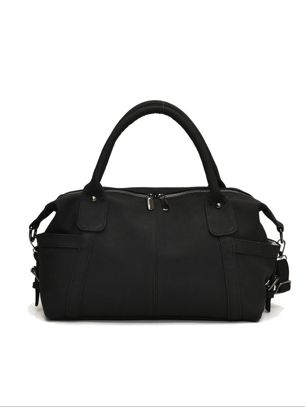 Women's Elegant Solid Color Tote Bag, Fashionable Large Capacity Shoulder Bag for Work & Daily Used, Casual Trendy Versatile High-quality Daily Commuting Bag