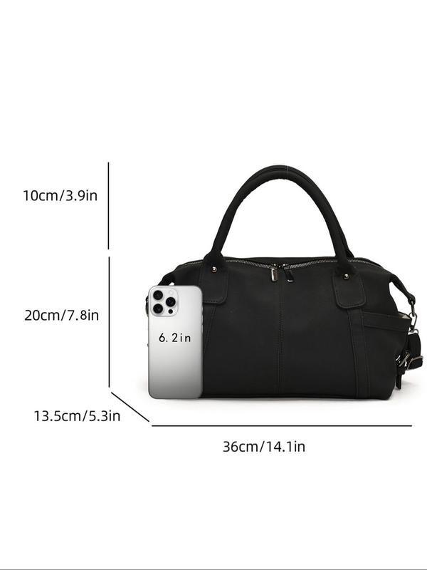 Women's Elegant Solid Color Tote Bag, Fashionable Large Capacity Shoulder Bag for Work & Daily Used, Casual Trendy Versatile High-quality Daily Commuting Bag