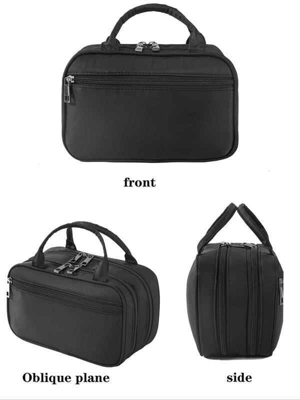 Large Capacity Makeup Bag, Double Layer Makeup Organizer, Waterproof Cosmetic Storage Bag, Toiletry Bag, Zipper Makeup Organizer Pouch, Versatile Storage Bag for Travel