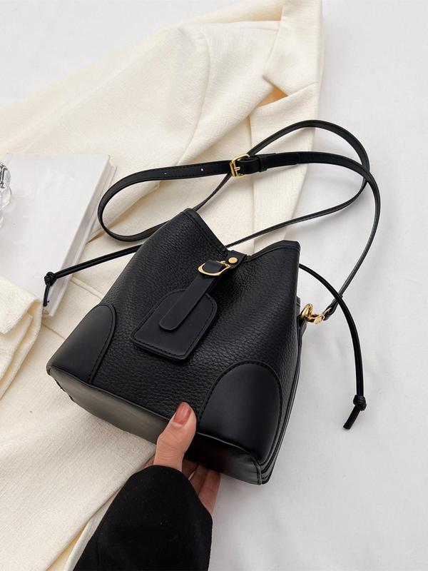 Women's Elegant Colorblock Bucket Bag, Casual Versatile Large Capacity Crossbody Bag, Fashionable Crossbody Bag for Daily Use