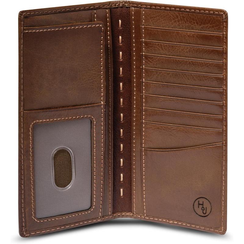 Deer Ornament Long Bifold Wallet | Rodeo Wallet | Handburnished Full Grain Leather | Deer Hunter Long Wallet For Men