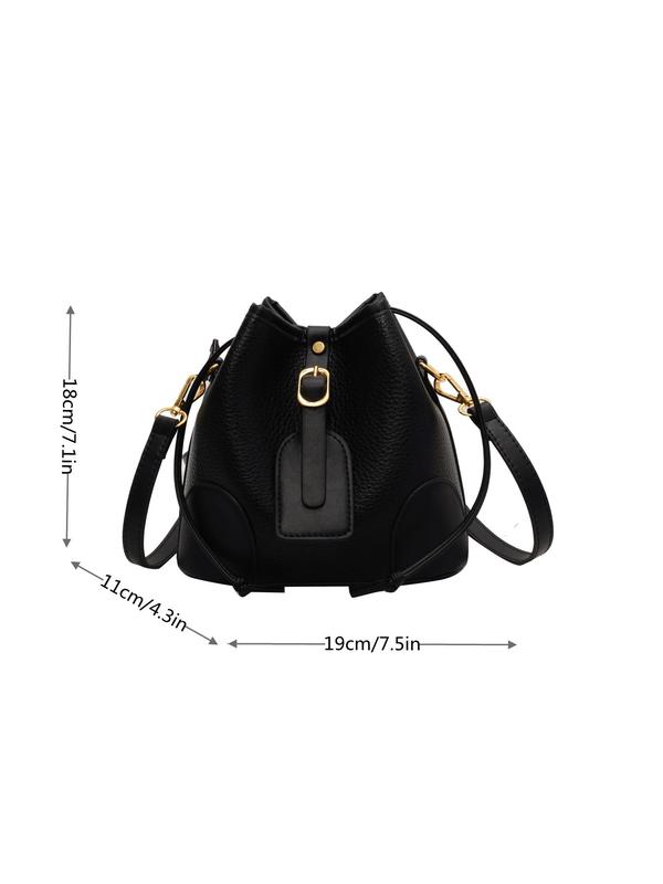 Women's Elegant Colorblock Bucket Bag, Casual Versatile Large Capacity Crossbody Bag, Fashionable Crossbody Bag for Daily Use