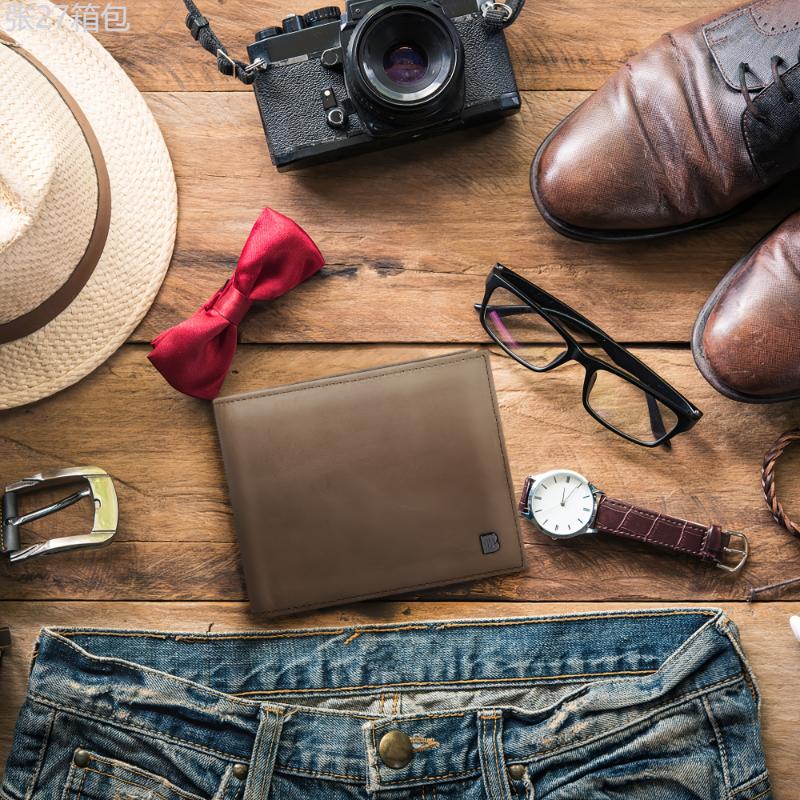 Genuine Leather Men's Wallet With Coin Pocket And RFID Blocking, Valentine's Day Gift For Men