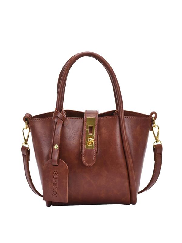 Women's Elegant Solid Color Shoulder Bag, Fashionable Pu Leather Handbag for Daily Used, Casual Trendy Versatile High-quality Daily Commuting Bag