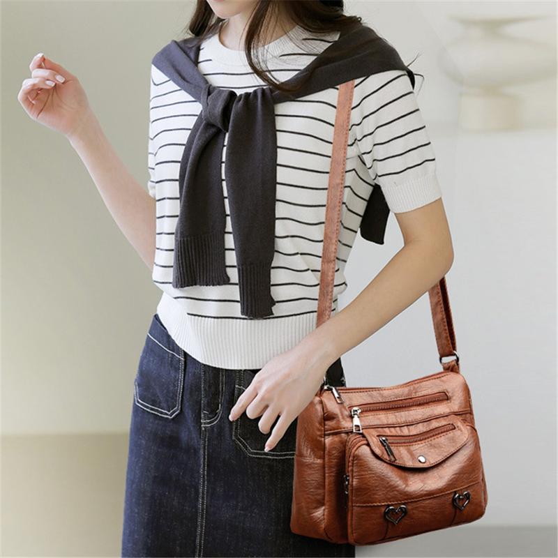 Shoulder Bag for Women, Soft PU Leather Purses with Multi Pockets Crossbody Bag Pocketbooks for Daily Use Travel