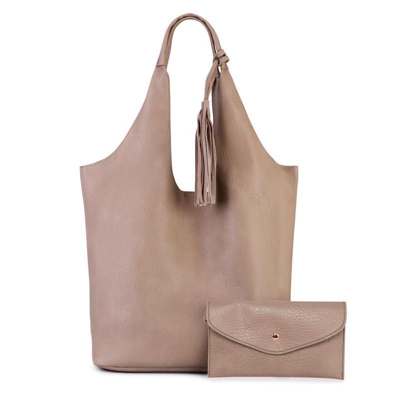 [Montana West] 2 PCS SET Ultra Soft Hobo Bag and Matching Wallet, Vegan Leather - Fashion Handbag for Fall