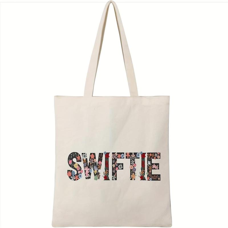 Single Swiftie Canvas Shopping Tote Bag - Spacious, Fashionable, And Trendy Carryall For Women - Perfect Gift For Moms, Teachers, And Friends