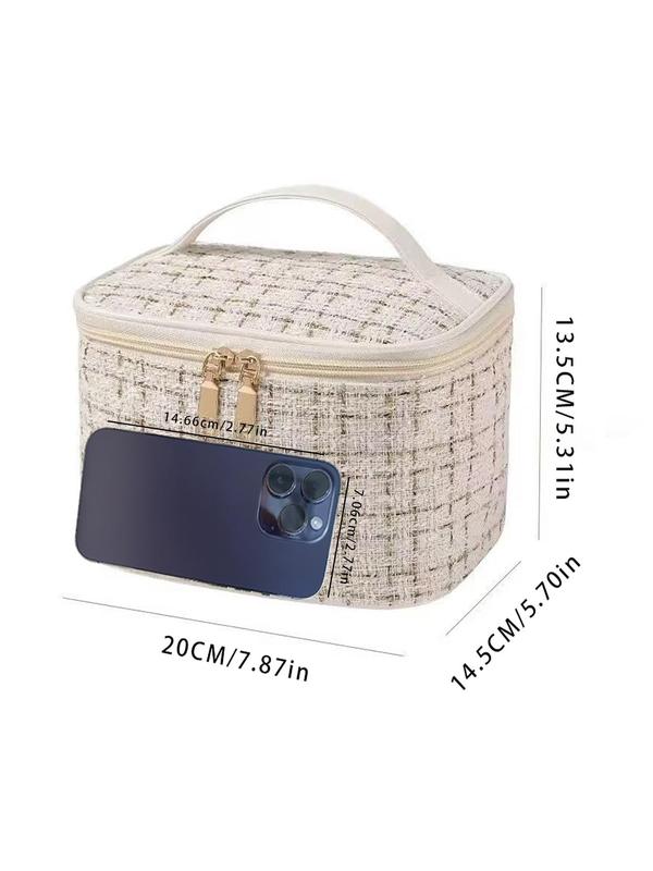 Portable Makeup Bag, Large Capacity Cosmetic Storage Bag, Zipper Makeup Organizer Pouch, Versatile Storage Bag for Travel, Gym, Office, Home