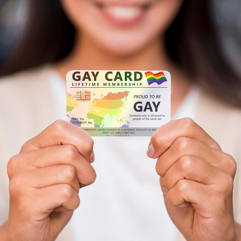 Gay Card Lifetime Membership Credit Card Skin – Holographic Laser-Proud and Durable LGBTQ+ Card Cover