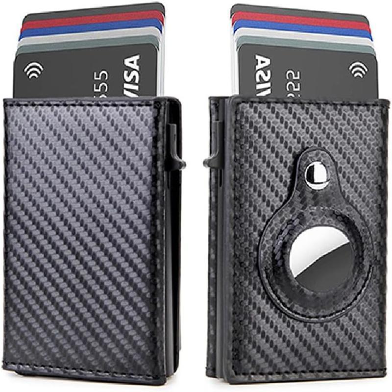 Smart Wallet Leather -- Pop Up Credit Card Holder Minimalist Wallet -- Trifold Wallet for Men