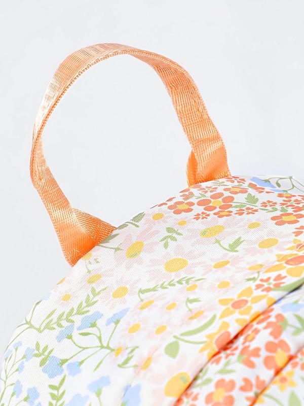 Floral   Unicorn Print Ruffle Trim Backpack, Casual Lightweight Student Backpack, Fashionable Backpack for Women & Girls for Daily Use