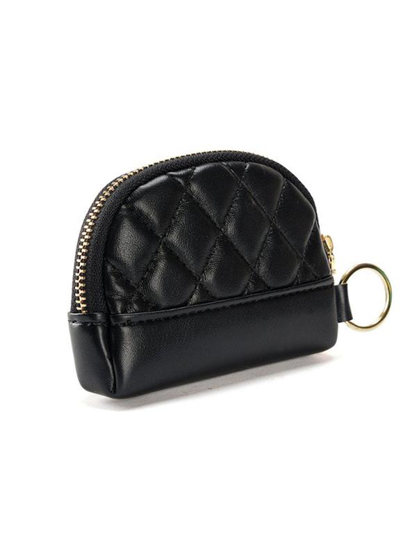 Women's Cute Quilted Design Zipper Wallet, Fashionable Solid Coin Purse, Casual Trendy Versatile High-quality Daily Wallet Fall Outfits Fall Freshness