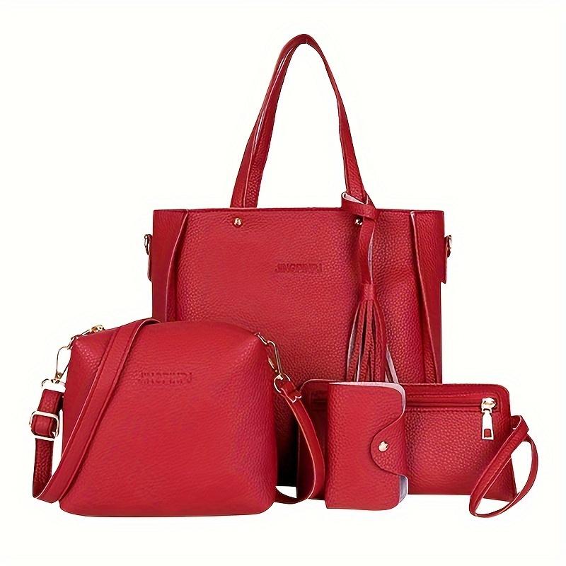 Ladies Bag Set 4pcs Shoulder Bag Handbag Messenger Bag Set