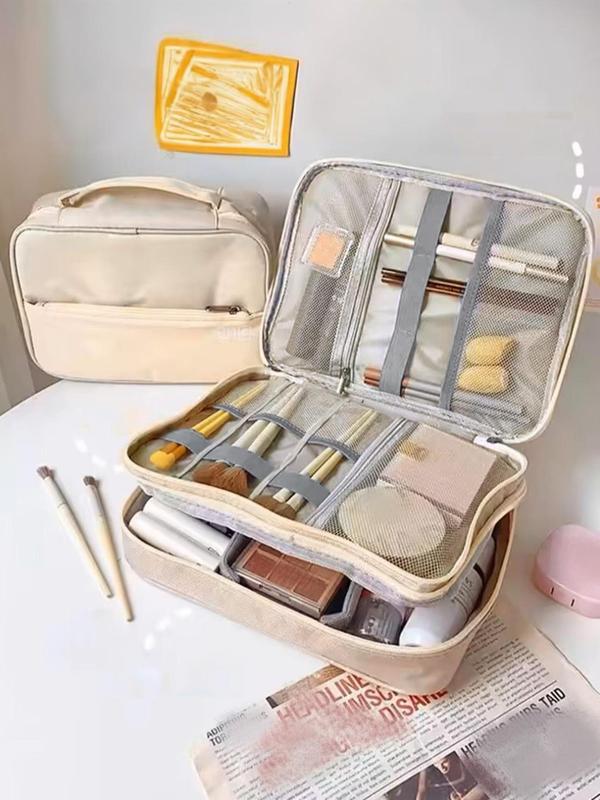Multi-functional Layered Waterproof Makeup Bag, Large Capacity Cosmetic Organizer, Makeup Storage Bag, Travel Cosmetic Bag, Perfect Gift for Birthday
