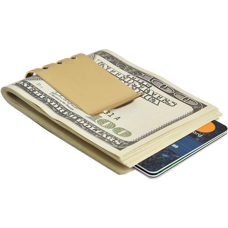 Money Clip Spring Steel Cash Clips Large Capacity Minimalist Front Pocket Wallet