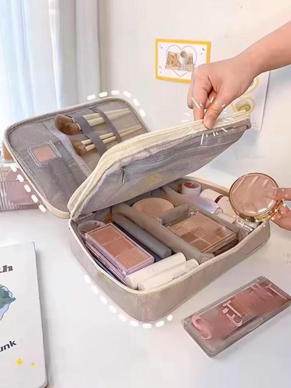 Multi-functional Layered Waterproof Makeup Bag, Large Capacity Cosmetic Organizer, Makeup Storage Bag, Travel Cosmetic Bag, Perfect Gift for Birthday