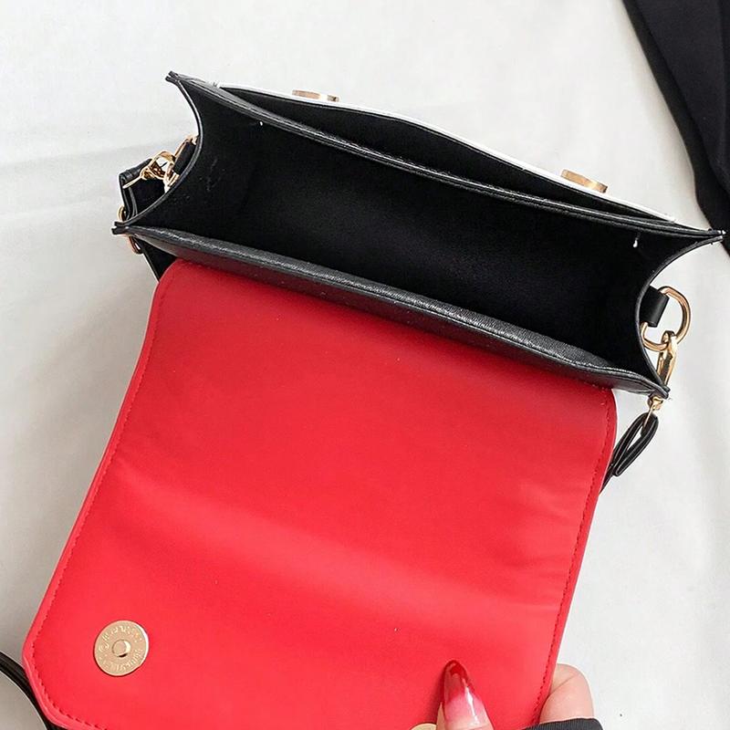 Women's Color Block Shoulder Bag Single Cute Stylish Top-handle Handbag Chic Crossbody Bag