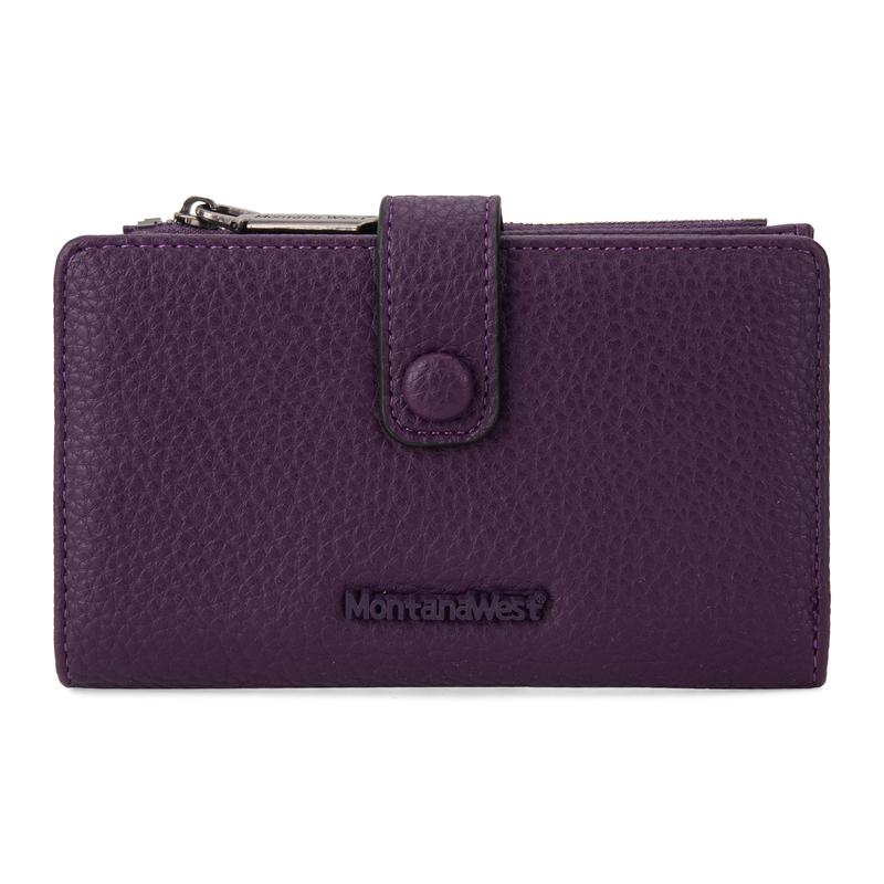 Montana West Women's Wallet Long Slim Card Holder RFID Blocking with Zipper Coin Pocket