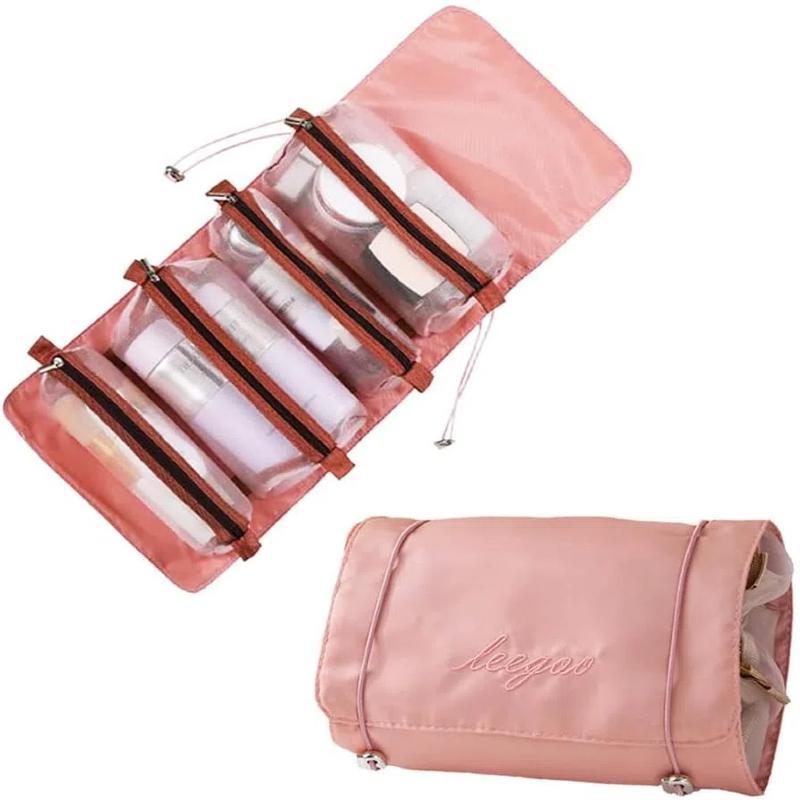 4 in 1 Makeup Bag, 1 Count Detachable Cosmetic Storage Bag, Foldable Versatile  Travel Toiletry Bag for Travel, Home, Bathroom, Dormitory