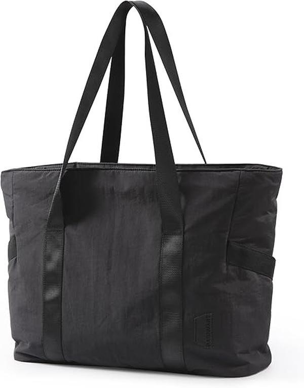 BAGSMART Tote Bag for Women with Zipper, Gym Tote with Compartments, Laptop Work Tote Nurse Dance Yoga Bag for Sport, Travel