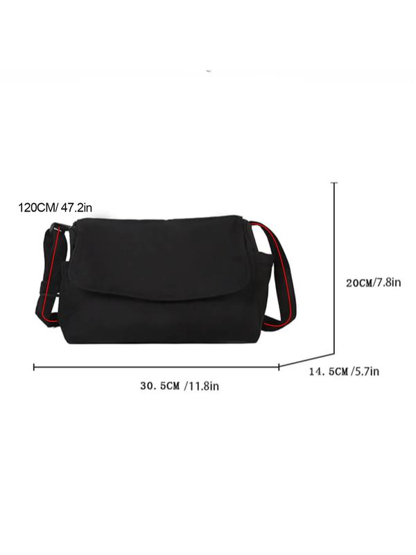 Casual Plain Large Volume Tote Bag, Fashionable Solid Color Design Crossbody Bag with Adjustable Straps Perfect for Office, College, Work, Business, Commute