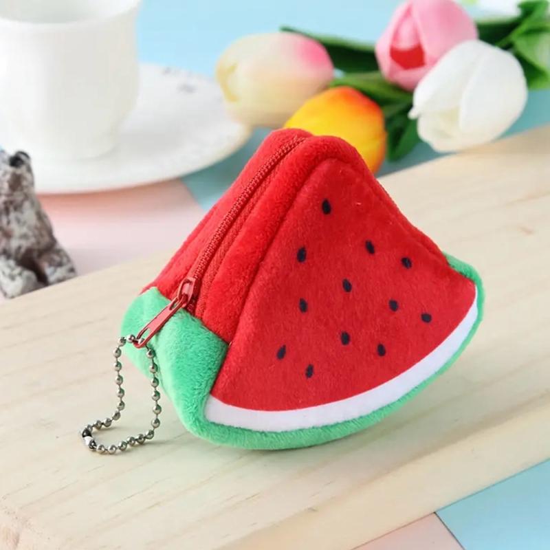 Plush Watermelon AirPod Holder Coin Purse