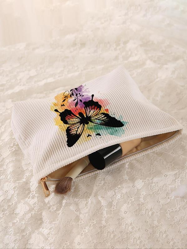 Butterfly Pattern Makeup Bag, Casual Versatile Storage Bag, Travel Makeup Bag, Suitable for Women and All Kinds of Occasions