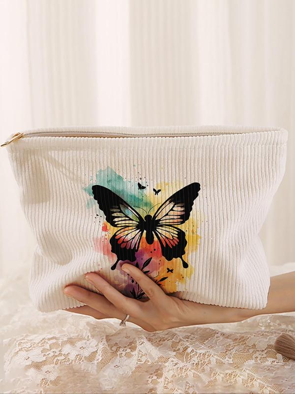 Butterfly Pattern Makeup Bag, Casual Versatile Storage Bag, Travel Makeup Bag, Suitable for Women and All Kinds of Occasions