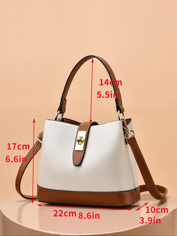 Women's Fashionable Solid Color Handbag, Casual Versatile Zipper Shoulder Bag for Daily Used, Trendy High-quality Daily Commuting Bag, Girl Shopping Bag