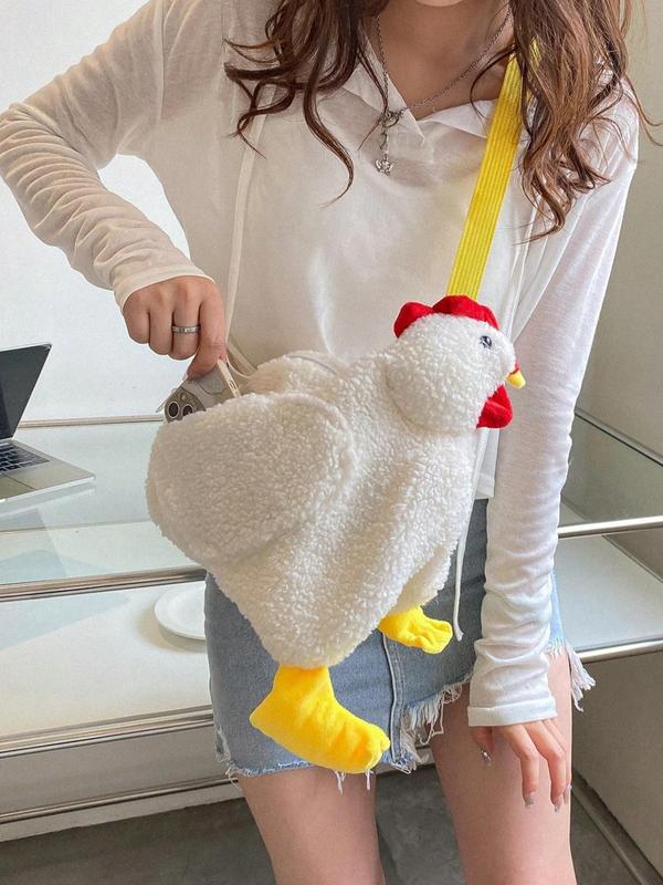 Cute Chicken Design Crossbody Bag,  Fashionable Animal Design Shoulder Bag for Women & Girls, Female All-match Bag for Daily Used