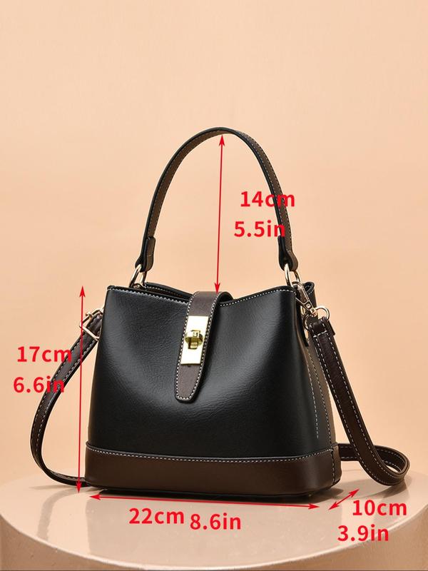 Women's Fashionable Solid Color Handbag, Casual Versatile Zipper Shoulder Bag for Daily Used, Trendy High-quality Daily Commuting Bag, Girl Shopping Bag