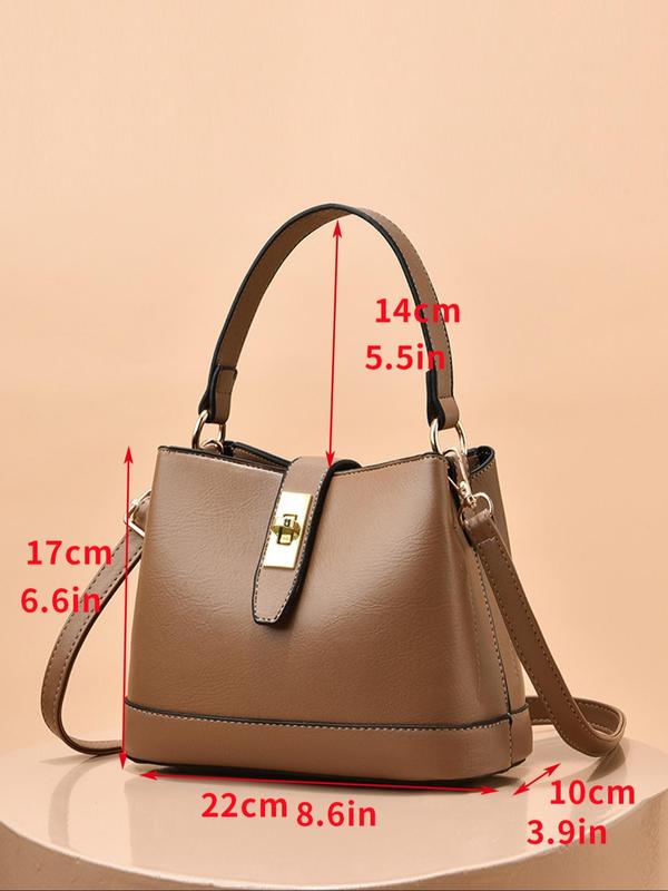 Women's Fashionable Solid Color Handbag, Casual Versatile Zipper Shoulder Bag for Daily Used, Trendy High-quality Daily Commuting Bag, Girl Shopping Bag