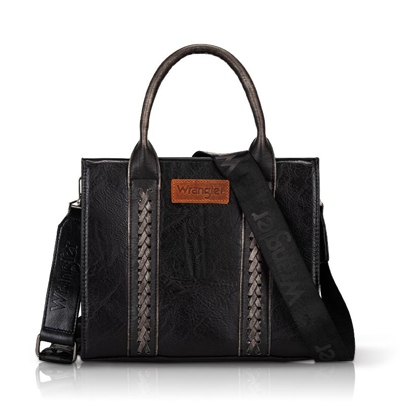 Wrangler [MegaGift] - Vintage Zipper Crossbody Tote Bag with Zipper Pocket and Adjustable Strap -  Large Capacity Tote for Personal Items