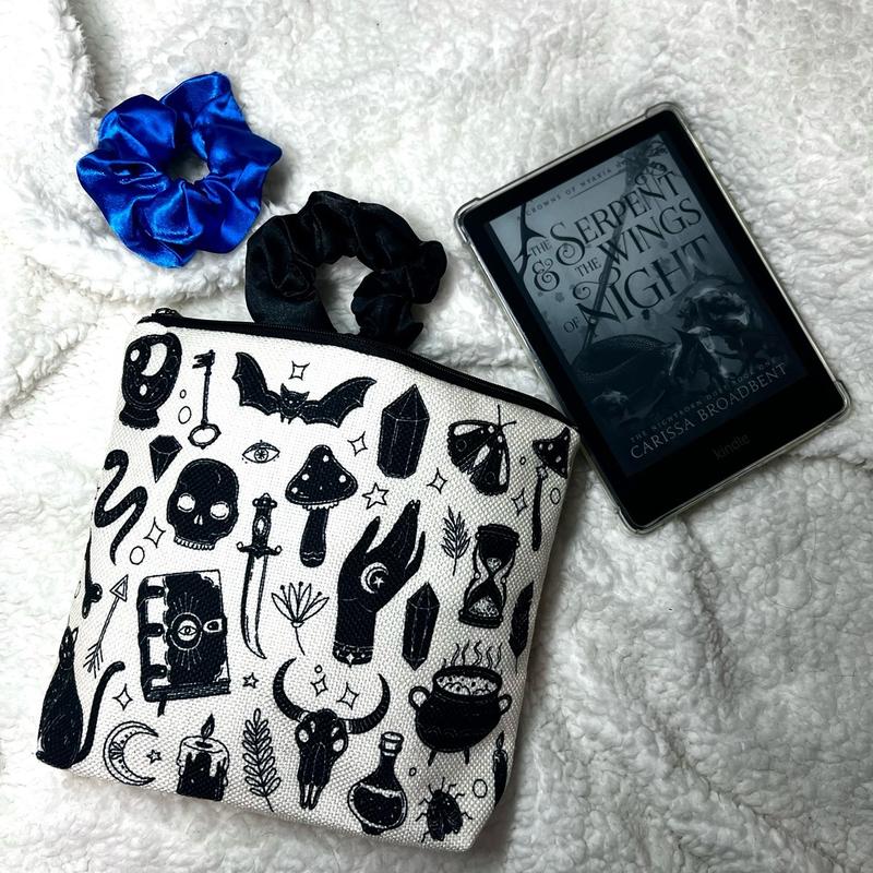 Spooky Catch All Bag With Satin Scrunchies