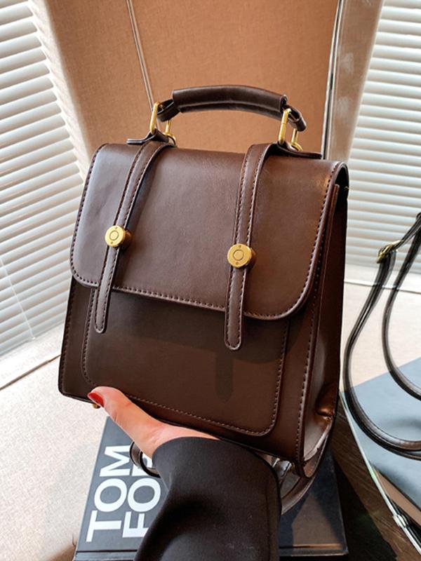 Women's Fashion Solid Color Backpack, Casual PU Leather Zipper Backpack, Trendy Versatile High-quality Daily Commuting Bag, Girl Fashionable Shopping Bag